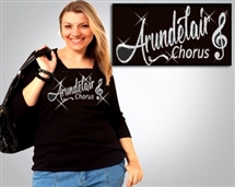 Arundelair Chorus Rhinestone #ARUN7008 Tee Sizes XS to 3X