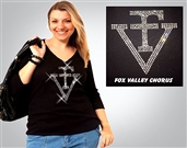 Fox Valley Chorus Rhinestone #FV7007 Tee Sizes XS to 3X