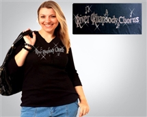 River Rhapsody Chorus #7007  V neck Tee Sizes S to 3X