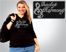 Shades of Harmony Rhinestone #SOH7007 Tee Sizes XS to 4X